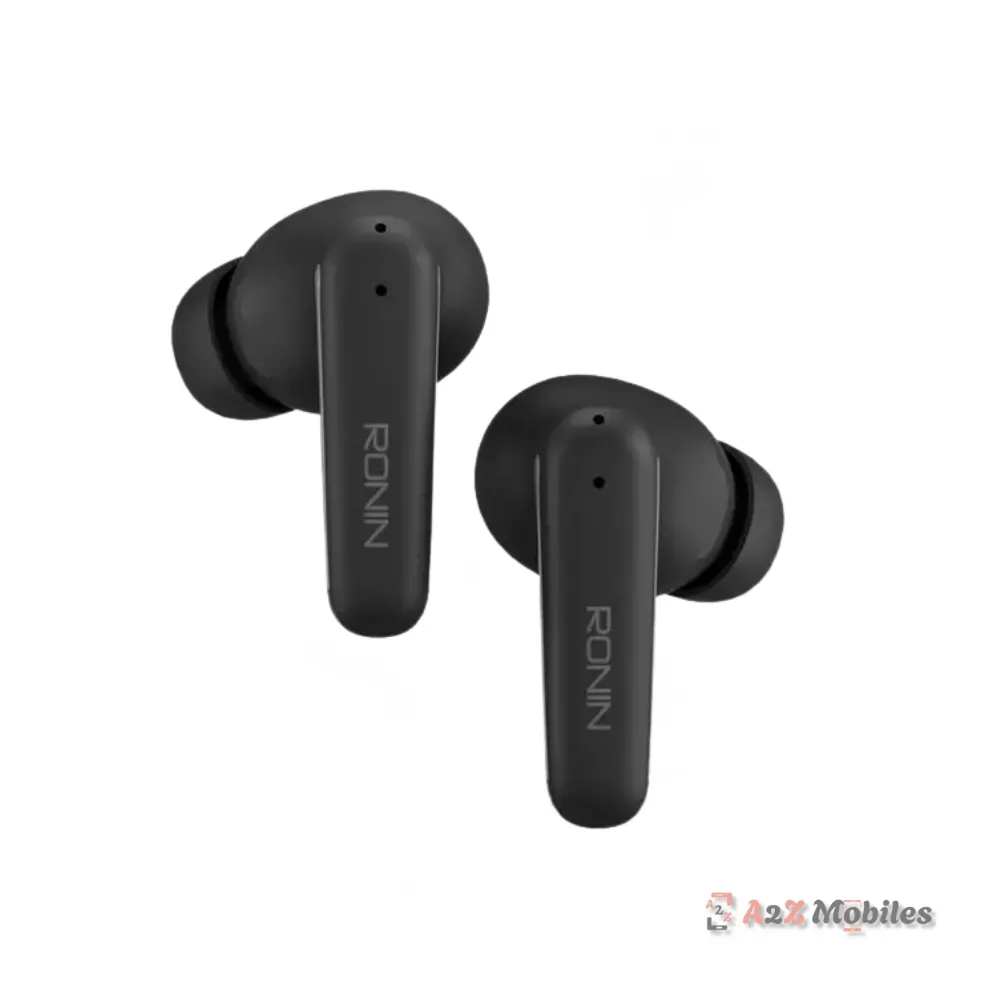 Ronin R-140 Earbuds Black View - A2Z Mobiles