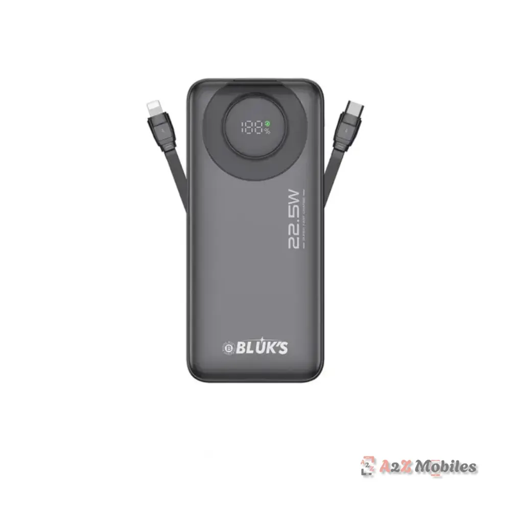 Bluks BX-306 SwiftCharge 20000mAh Power Bank Black Front